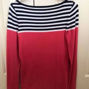 Lilly Pulitzer pink and navy sweater